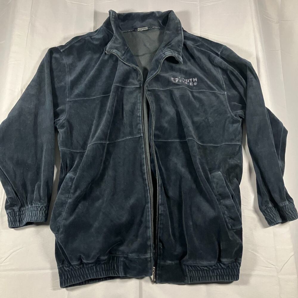 Southpole‎ Velour Track Jacket Men’s XXL Navy Blue Full-Zip Streetwear